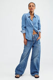 Free People Benny Slim Denim Harbor Blue
