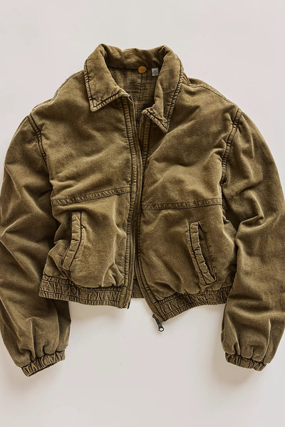 Free People Birdie Washed Olive Green