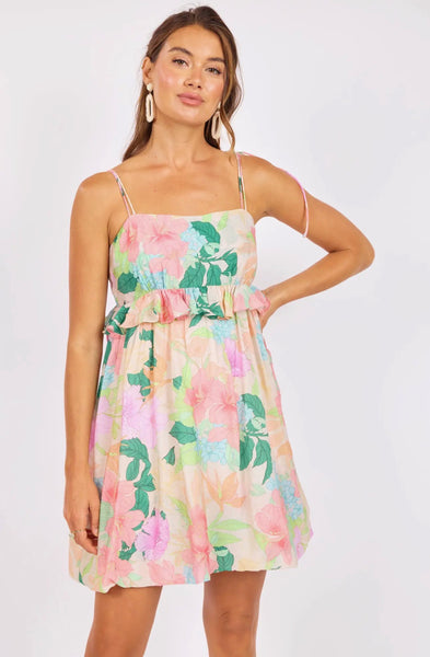 Bloom Revival Bubble Dress Pink Multi