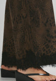 Chocolate Leopard Suede Pants