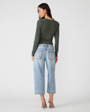 Steve Madden Seline Knit Top Dark Olive