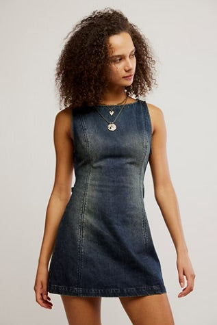 Free People Atlas denim Mini Vintage Indigo