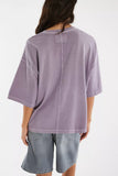 Free People WTF Perfect Oversized Tee Plum Ash