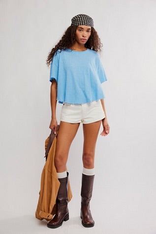 Free People Elise Swing Tee Blissful blue