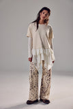 Free People Tattered Love Tee Summer Sand Combo