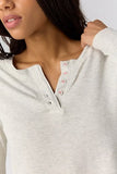 Free People Dream State Henley Top Heather Grey