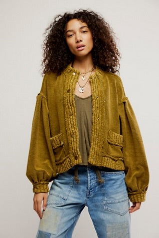 Free People Cute in This Cardi Fir Green