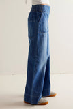 Free People Breezy Denim Pull On Cobalt