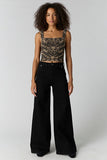 Free People Lace Up Tank Black