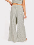 Black Cream Striped Pants