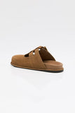 Free People Shoreditch Buckle Mule Camel Suede