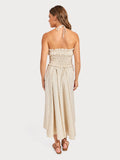 Cream Black Midi Dress