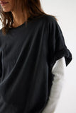 Free People WTF Perfect Oversized Tee Black