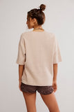 Free People Margot Sweater Tee Pearl Melange