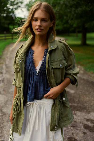 Free People Marlo Surplus Jacket Olivine
