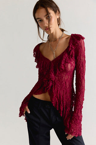 Free People Laney Cardi Cabernet