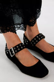 Free People Maggie Mary Jane Black Suede
