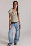 Free People Camp Crush Shirt Neutral