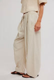 Free People Chamber Laid Back Pull on Pants Summer Sand