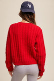 Red Cable Knit Sweater