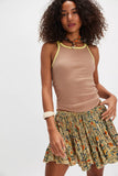 Free People Third Charm Printed Mini Green Combo