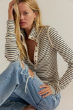 Free People Lake Henley Stripe Tea Combo