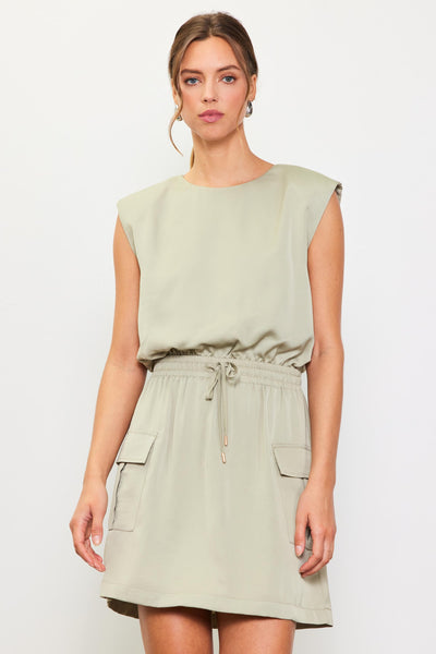 Sage Cargo Dress