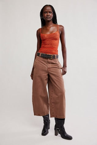 Free People Sugar and Spice Cami Brown Cheetah Combo