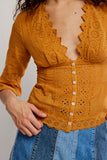 Free People Salone Eyelet Top Bronzer