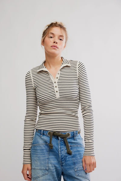 Free People Lake Henley Stripe Tea Combo