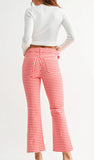 Red Gingham HR Tonal Crop Flare