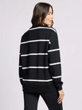 Martina Top Black Stripe