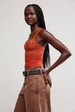Free People Sugar and Spice Cami Brown Cheetah Combo