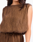 Bronze Olive Bubble Top