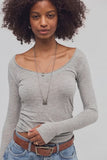 Free People Siren Long Sleeve Heather Grey
