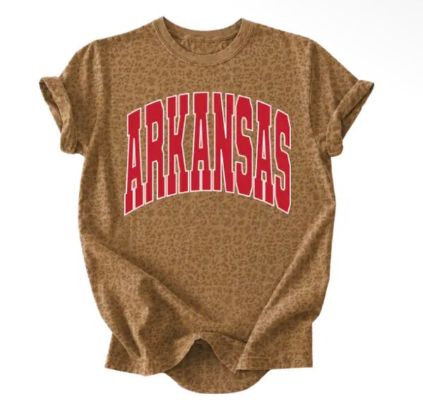 Arkansas Leopard Graphic Tee