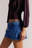 Free People Galivanting Skort Blue Rebel