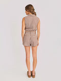 Brown Gingham Shorts
