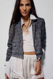 Free People Academia Blazer Charcoal