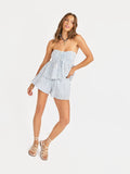 Tidepool Strapless Polka Dot Top White/Blue