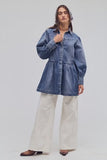 Free People Marris Denim Mini Washed Mid Blue Wash