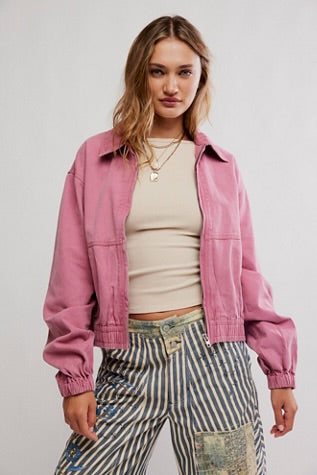 Free People Birdie Jacket Rose Rasin