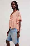 Free People In Your Dreams Lace Top Coral Kiss