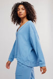 Free People Staycation Pullover Blissful Blue