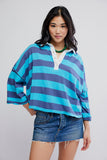 Free People Auggie Tee Night Shadow Tropica
