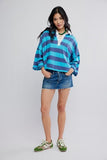 Free People Auggie Tee Night Shadow Tropica