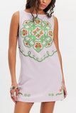 Free People Electric Garden Mini Dress Pale Orchid Combo