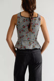 Free People Jolie Corset Black Combo