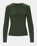 Steve Madden Seline Knit Top Dark Olive