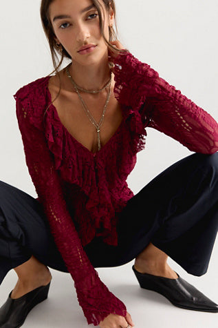 Free People Laney Cardi Cabernet